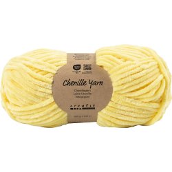 Velourgarn, L: 105 m, pind 5-6, lys gul, 100 g/ 1 ngl.