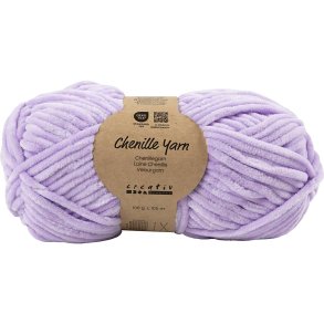 Velourgarn, L: 105 m, pind 5-6, lilla, 100 g/ 1 ngl.