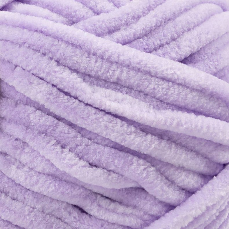 Velourgarn, L: 105 m, pind 5-6, lilla, 100 g/ 1 ngl.