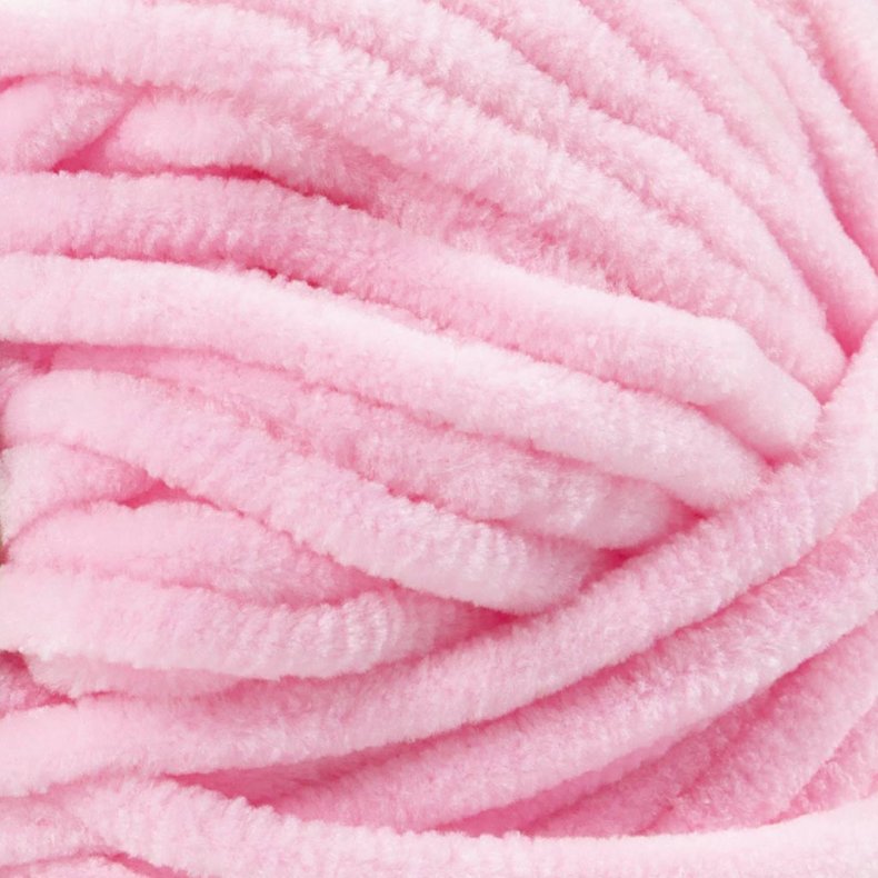 Velourgarn, L: 105 m, pind 5-6, lys pink, 100 g/ 1 ngl.