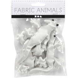 Stofkryb, str. 10-14 cm, hvid, 3 stk./ 1 pk.