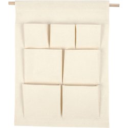 Lommeoph&aelig;ng, H: 46 cm, B: 34 cm, lys natur, 1 stk.