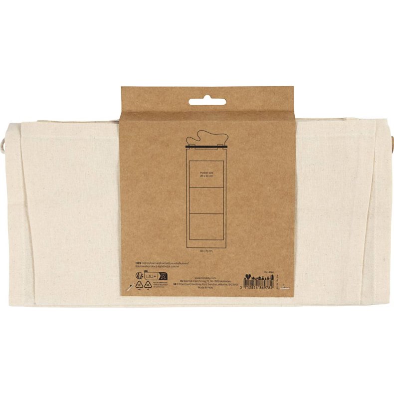 Lommeoph&aelig;ng, H: 75 cm, B: 30 cm, 145 g, lys natur, 1 stk.