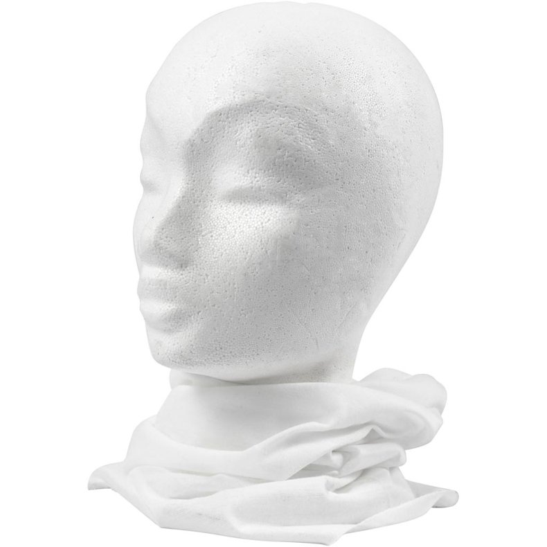 Halsedisse, str. 49x25 cm, r&aring;hvid, 1 stk.