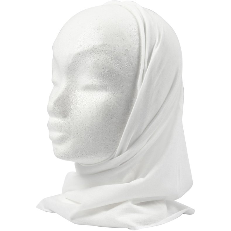 Halsedisse, str. 49x25 cm, r&aring;hvid, 1 stk.