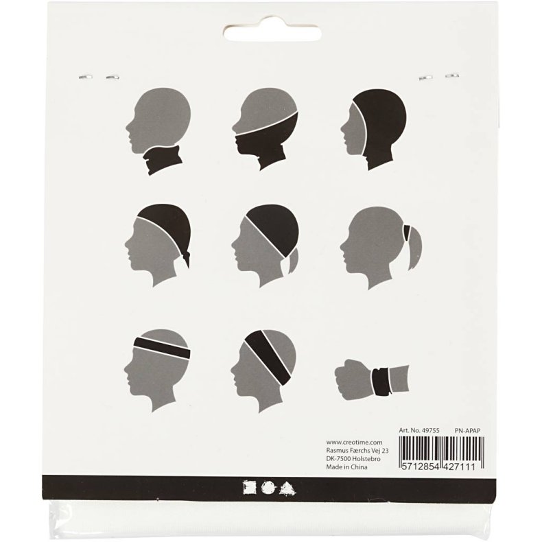 Halsedisse, str. 49x25 cm, r&aring;hvid, 1 stk.