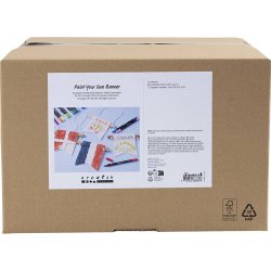 Gruppe DIY Kit Mal dit eget banner, str. 10,5x12 cm, streg 2,3+3,6 mm, ass. farver, 60 stk./ 1 pk.