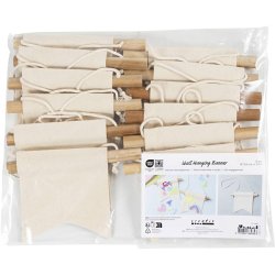 Lille v&aelig;gbanner, Svalehaleform, H: 12 cm, B: 10,5 cm, 300 g, lys natur, 12 stk./ 1 pk.