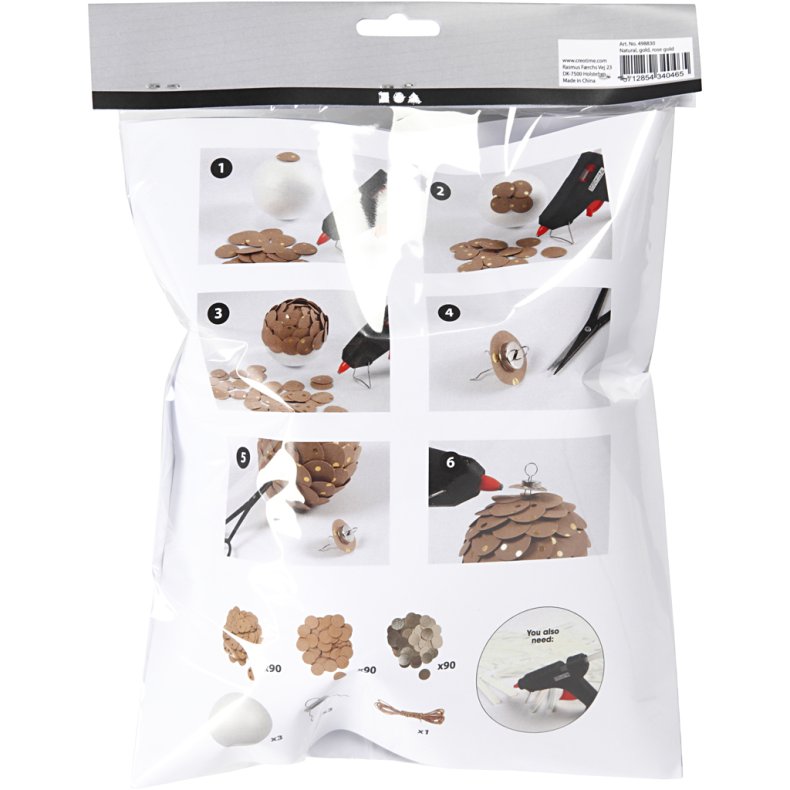 Kogler af l&aelig;derpapir, diam. 8 cm, tykkelse 0,55 mm, guld, 1 s&aelig;t