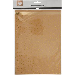 L&aelig;derpapir, ark 21x27,5+21x28,5+21x29,5 cm, tykkelse 0,55 mm, ensfarvet,folie,print, 3 ark/ 1 pk.