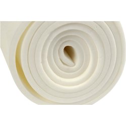 Liggeunderlag, L: 180 cm, B: 50 cm, tykkelse 6 mm, hvid, 1 stk.