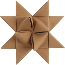 Stjernestrimler, L: 44+78 cm, B: 15+25 mm, 350 g, beige, 24 strimler/ 1 pk.