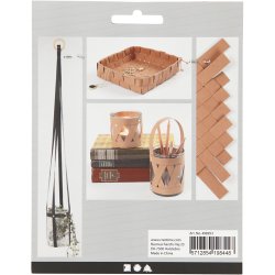 Flettestrimler, B: 15 mm, tykkelse 0,55 mm, lys brun, 9.50 m/ 1 rl.