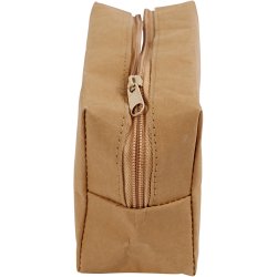 Kosmetikpung, str. 16,5x6,5x10 cm, lys brun, 1 stk.