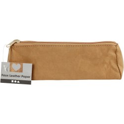 Penalhus, str. 20x7x7 cm, lys brun, 1 stk.