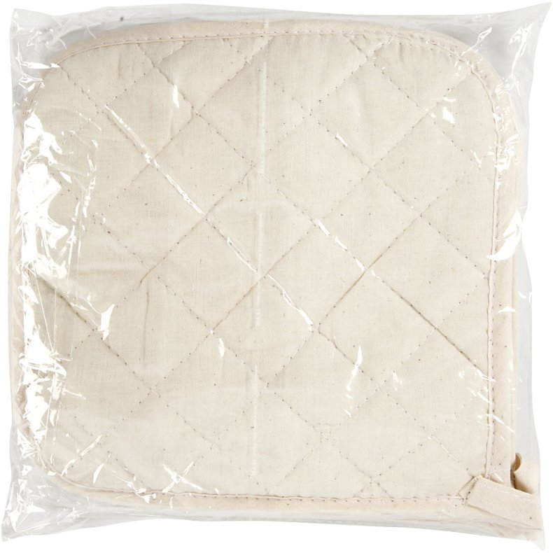 Grydelapper, str. 20x20 cm, 115 g, lys natur, 4 stk./ 1 pk.