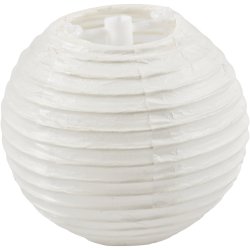 Papirlampe, Rund, diam. 7,5 cm, hvid, 10 stk./ 1 pk.
