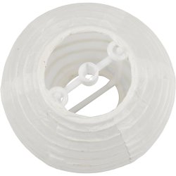 Papirlampe, Rund, diam. 7,5 cm, hvid, 10 stk./ 1 pk.