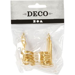 Briller, B: 50 mm, hulstr. 17 mm, guld, 10 stk./ 1 pk.