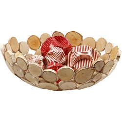 Tr&aelig;mix, diam. 25-45 mm, tykkelse 7 mm, ca. 140 stk., 600 g/ 1 pk.