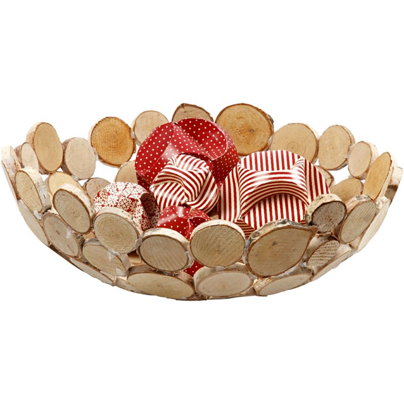 Tr&aelig;mix, diam. 25-45 mm, tykkelse 7 mm, ca. 140 stk., 600 g/ 1 pk.