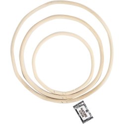 Bambusring, diam. 15,3+20,3+25,5 cm, 3 stk./ 1 s&aelig;t