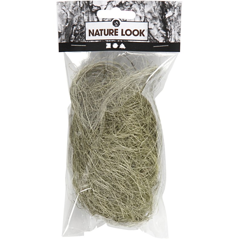 Sisal, st&oslash;vet gr&oslash;n, 8 g/ 1 pk.