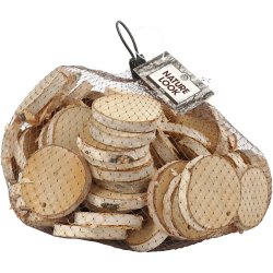 Tr&aelig;skiver med hul, diam. 35-45 mm, hulstr. 4 mm, tykkelse 7 mm, 500 g/ 1 pk.