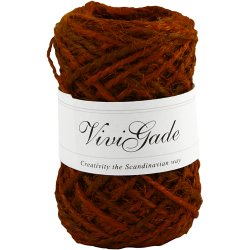 Naturhamp, tykkelse 1-2 mm, r&oslash;d, 30 m/ 1 rl.