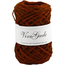 Naturhamp, tykkelse 1-2 mm, r&oslash;d, 30 m/ 1 rl.