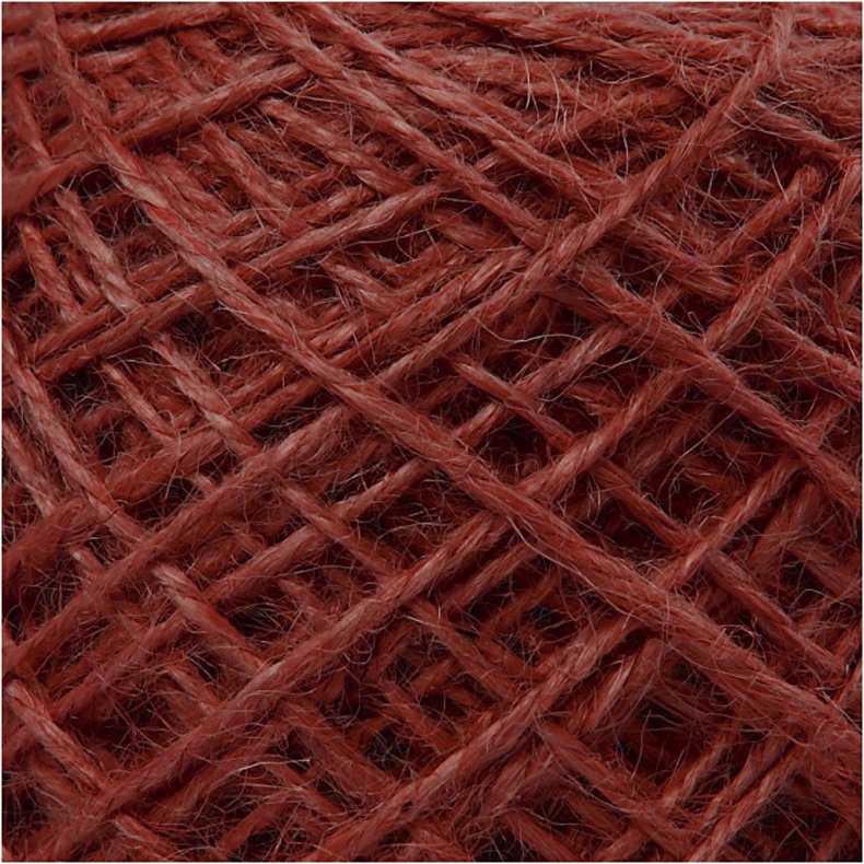 Naturhamp, tykkelse 1-2 mm, r&oslash;d, 150 m/ 1 rl.