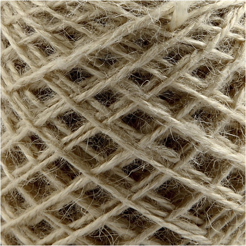 Naturhamp, tykkelse 1-2 mm, natur, 150 m/ 1 rl.