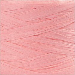 Raffia Papirgarn, B: 7-8 mm, lys rosa, 100 m/ 1 rl.