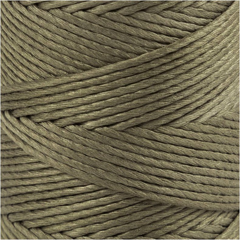 Bambussnor, tykkelse 1 mm, olivenbrun, 65 m/ 1 rl.