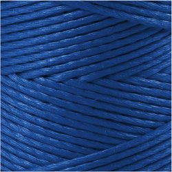 Bambussnor, tykkelse 1 mm, bl&aring;, 65 m/ 1 rl.