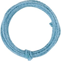 Jute wire, tykkelse 2-4 mm, himmelbl&aring;, 3 m/ 1 pk.