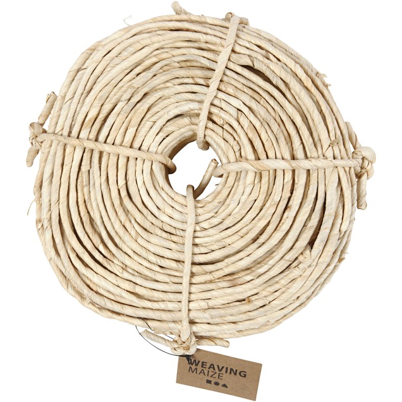 Majssnor, B: 3,5-4 mm, ca. 90 m, natur, 500 g/ 1 bdt.