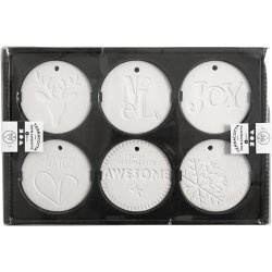 Oph&aelig;ng, str. 7x7 cm, tykkelse 0,6 cm, hvid, 6 stk./ 1 pk.