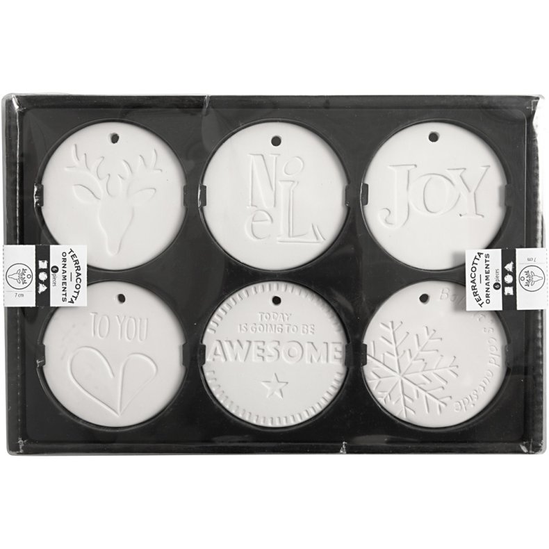 Oph&aelig;ng, str. 7x7 cm, tykkelse 0,6 cm, hvid, 6 stk./ 1 pk.