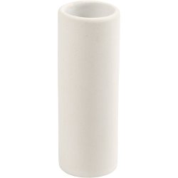 Vase, H: 11 cm, diam. 4 cm, hvid, 1 stk.