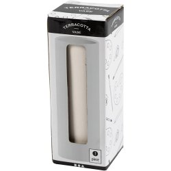 Vase, H: 11 cm, diam. 4 cm, hvid, 1 stk.