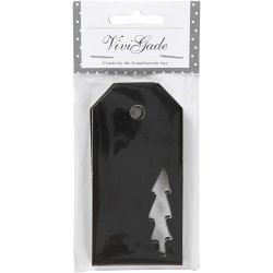 Manilam&aelig;rker, str. 5x10 cm, 300 g, sort, 15 stk./ 1 pk.