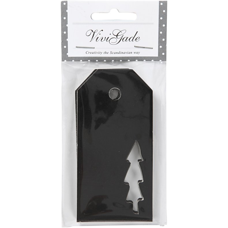 Manilam&aelig;rker, str. 5x10 cm, 300 g, sort, 15 stk./ 1 pk.