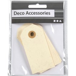 Manilam&aelig;rker, str. 4x8 cm, 250 g, creme, 20 stk./ 1 pk.