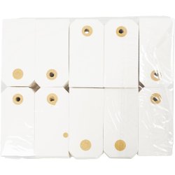 Manilam&aelig;rker, str. 4x8 cm, 250 g, creme, 1000 stk./ 1 pk.