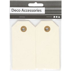 Manilam&aelig;rker, str. 5x10 cm, 250 g, creme, 20 stk./ 1 pk.