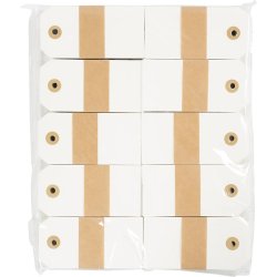 Manilam&aelig;rker, str. 5x10 cm, 250 g, creme, 1000 stk./ 1 pk.