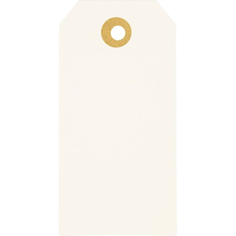 Manilam&aelig;rker, str. 5x10 cm, 250 g, creme, 20 stk./ 1 pk.