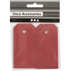 Manilam&aelig;rker, str. 4x8 cm, 250 g, r&oslash;d, 20 stk./ 1 pk.