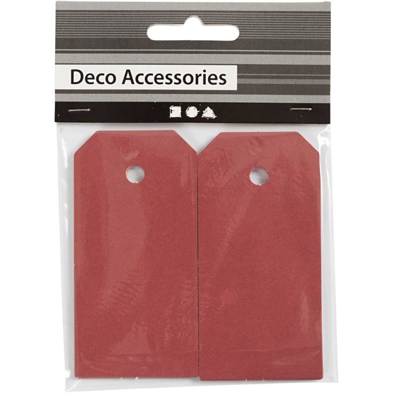 Manilam&aelig;rker, str. 4x8 cm, 250 g, r&oslash;d, 20 stk./ 1 pk.